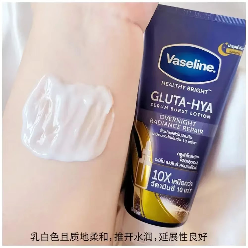 Vaseline Night Whitening Body Lotion 300Ml Body Cream Rose Nicotinamide Moisturizing Whitening Radiance Repairing Body Skin Care