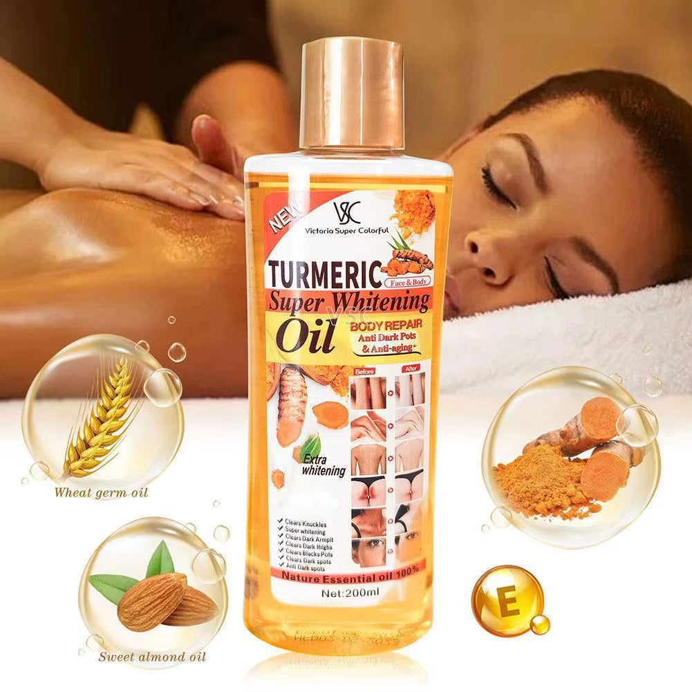 3Pcs Turmeric Essential Oil Facial Body Massage Oil Moisturizing Diffuser Aromatherapy Brightening Smoothing Body Face Skin Care